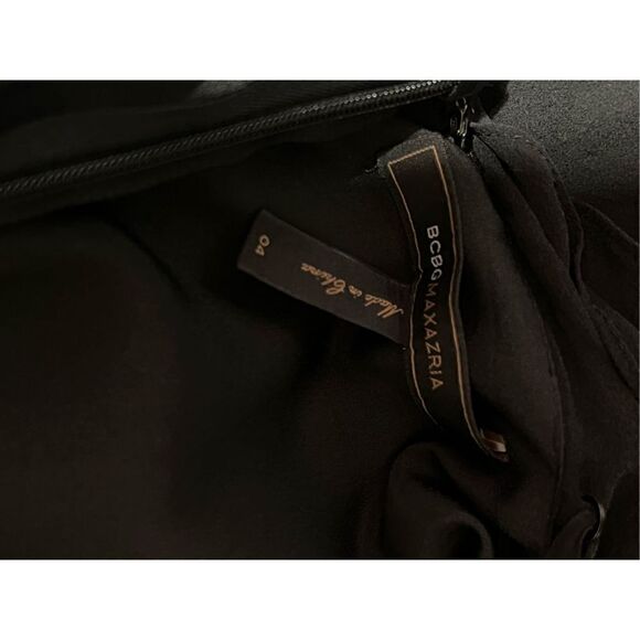 BCBGMaxazria Sleeveless Long Black Silk Cocktail Dress Size 4 - Picture 5 of 5